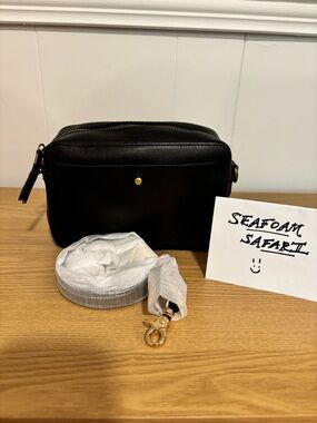 NWT Madewell Transport Camera Crossbody Black Leather